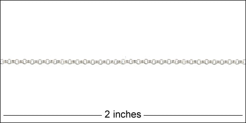 1.3mm Rolo chain ANT. SILVER