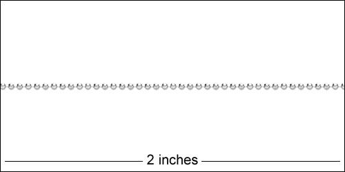 1.0mm Ball chain SILVER PLATED