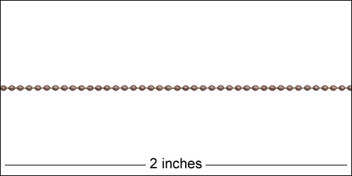1.0mm Ball chain ANT. COPPER