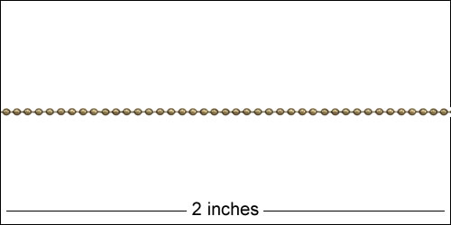 1.0mm Ball chain ANT. BRASS