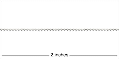 1.0mm Ball chain ANT. SILVER