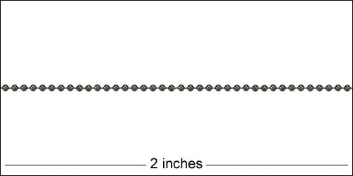 1.0mm Ball chain GUNMETAL