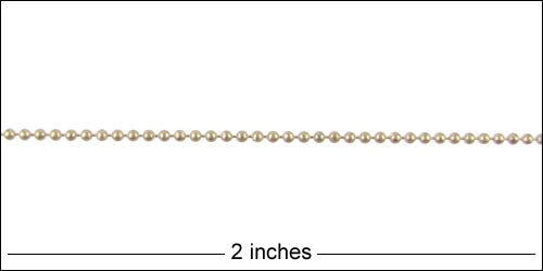 1.0mm Ball chain MATTE GOLD