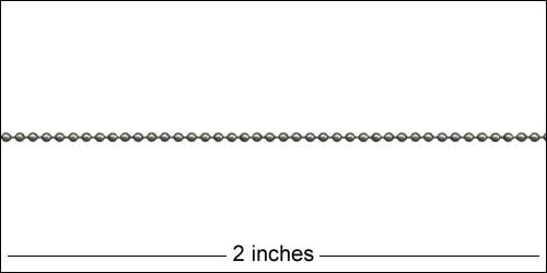 1.0mm Ball chain MATTE GUNMETAL