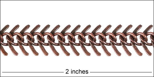 Small Fishbone chain ANT. COPPER