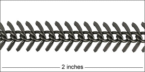 Small Fishbone chain MATTE GUNMETAL