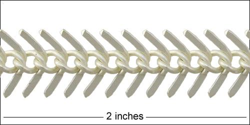 Medium Fishbone chain MATTE SILVER