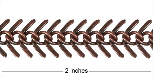 Medium Fishbone chain ANT. COPPER