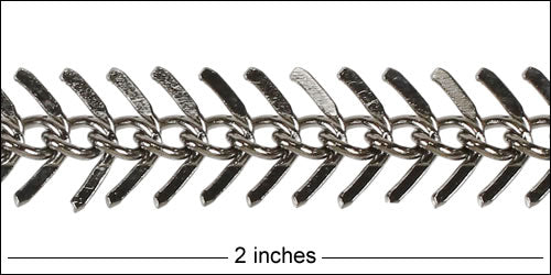 Medium Fishbone chain GUNMETAL