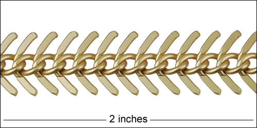 Medium Fishbone chain MATTE GOLD