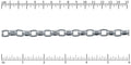 12mm Rounded Rectangle Rolo chain SILVER PLATE