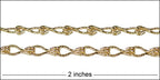 Etched Gear Link chain GOLD