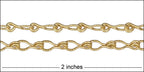 Etched Gear Link chain MATTE GOLD