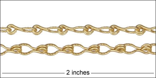 Etched Gear Link chain MATTE GOLD