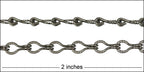 Etched Gear Link chain MATTE GUNMETAL
