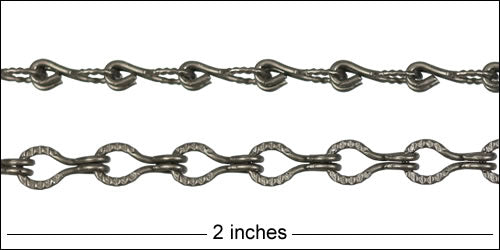 Etched Gear Link chain MATTE GUNMETAL