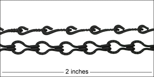 Etched Gear Link chain NITE BLACK