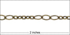 5:3 Oval chain ANT. BRASS