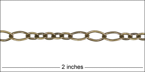 5:3 Oval chain ANT. BRASS