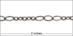 5:3 Oval chain ANT. SILVER