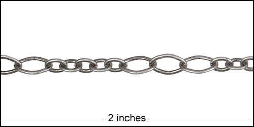 5:3 Oval chain ANT. SILVER