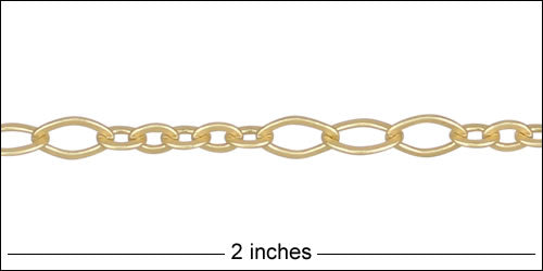 5:3 Oval chain MATTE GOLD