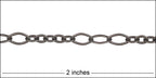 5:3 Oval chain MATTE GUNMETAL