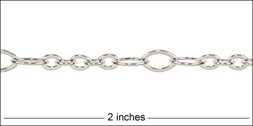 5:3 Oval chain SILVER PLATED