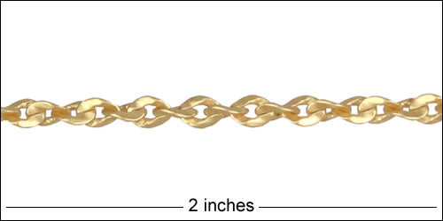 Twisted Curb chain MATTE GOLD