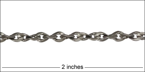 Twisted Curb chain MATTE GUNMETAL