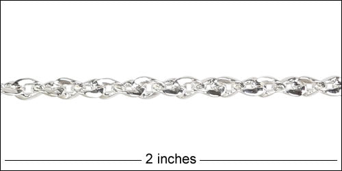 Twisted Curb chain SILVER PLATED