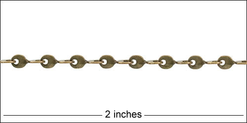 Teardrop Twists chain ANT. BRASS