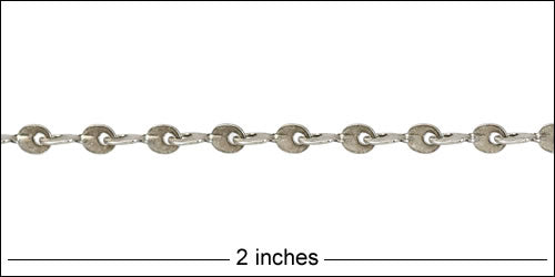 Teardrop Twists chain ANT. SILVER