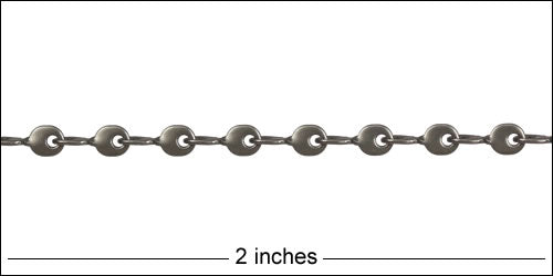 Teardrop Twists chain MATTE GUNMETAL