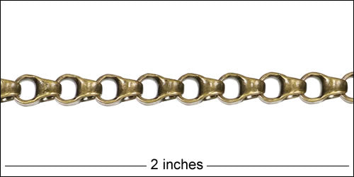 4.5mm Rolo Box chain ANT. BRASS