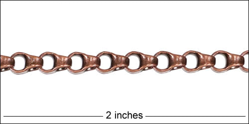 4.5mm Rolo Box chain ANT. COPPER