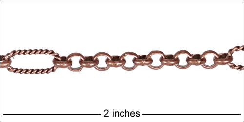 13:1 Rolo Interrupted chain ANT. COPPER