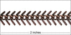 Small TEXTURED Fishbone chain ANTIQUE COPPER