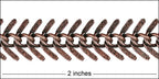 Medium TEXTURED Fishbone chain ANTIQUE COPPER
