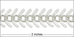 Medium TEXTURED Fishbone chain MATTE SILVER