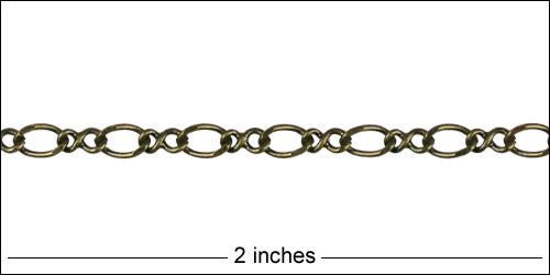 Figure 8 chain ANTIQUE BRASS