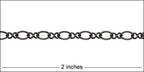 Figure 8 chain MATTE GUNMETAL