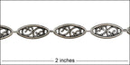 Large Filigree chain ANTIQUE SILVER