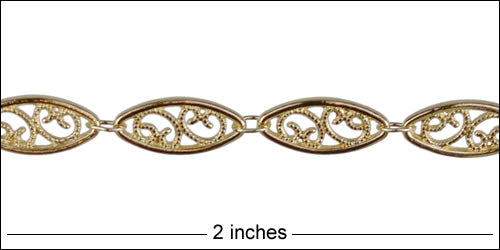 Large Filigree chain GOLD