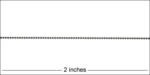 1.5mm ball chain MATTE GUNMETAL