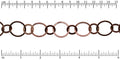 DUAL CIRCLES chain ANT. COPPER