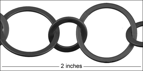 DUAL CIRCLES chain MATTE GUNMETAL