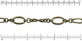 TWISTED OVAL chain ANT. BRASS
