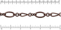 TWISTED OVAL chain ANT. COPPER