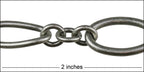 TWISTED OVAL chain ANT. SILVER